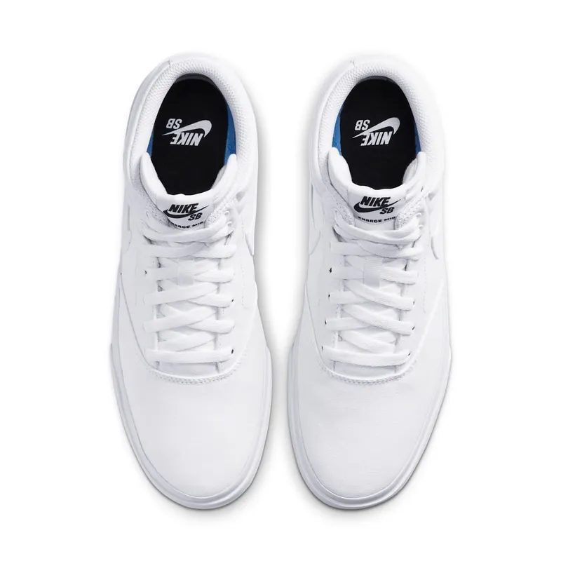 Nike SB Charge Mid Canvas Triple White White/White/White (CN5264-100)