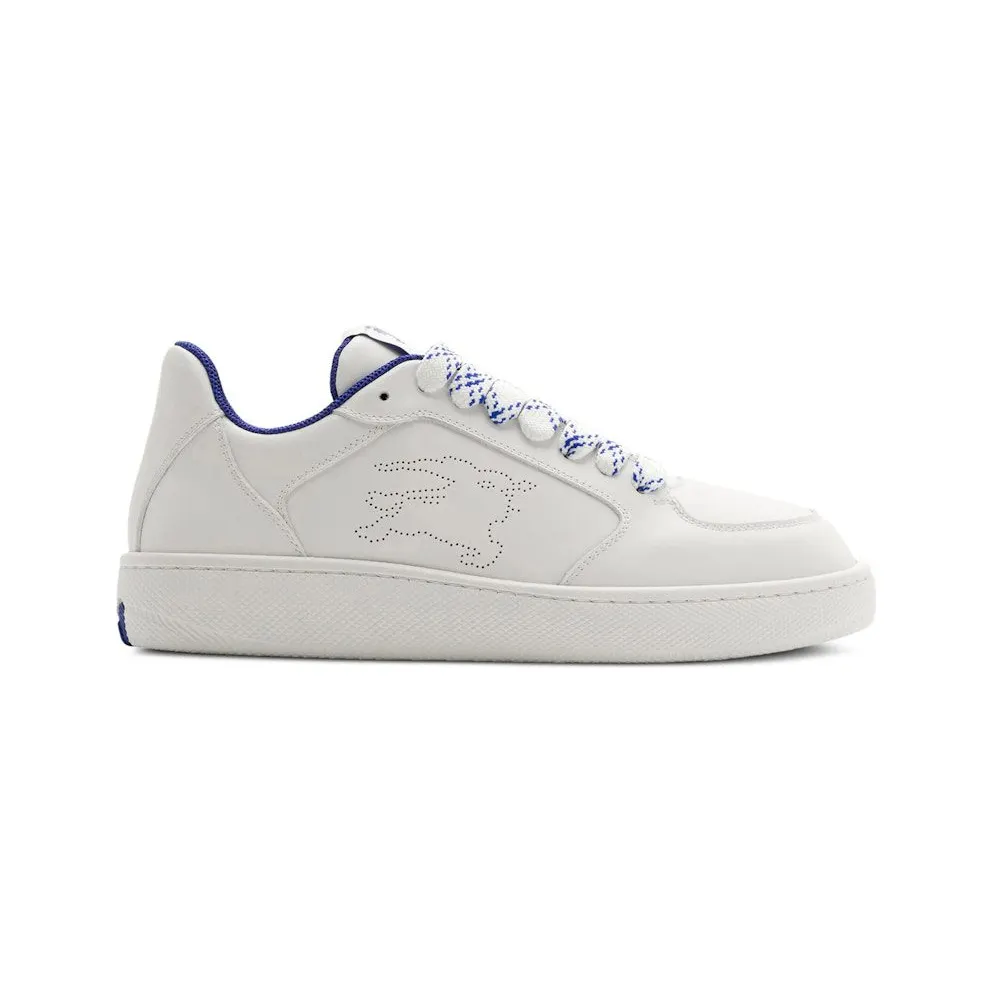 Burberry Leather Stock Sneaker Perforated Equestrian Knight White (8095698)