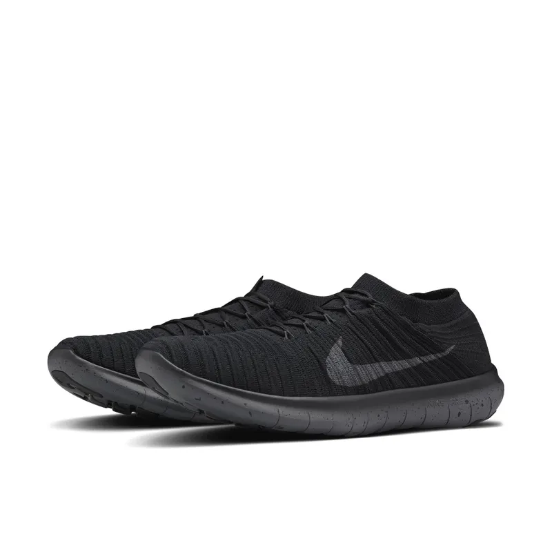 Nike Free RN Motion Flyknit Black Dark Grey Black/Dark Grey-Volt (847659-007)