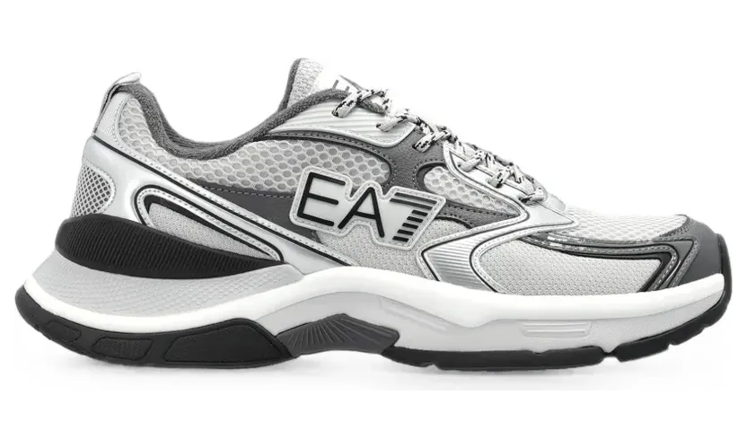 Ea7 Emporio Armani Predator logo-appliqué panelled sneakers – Grijs (X8X249XK446)
