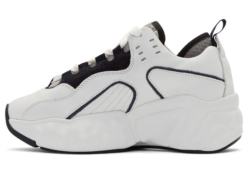 Acne Studios White & Navy Manhattan Sneakers (1EZ173-) (3)