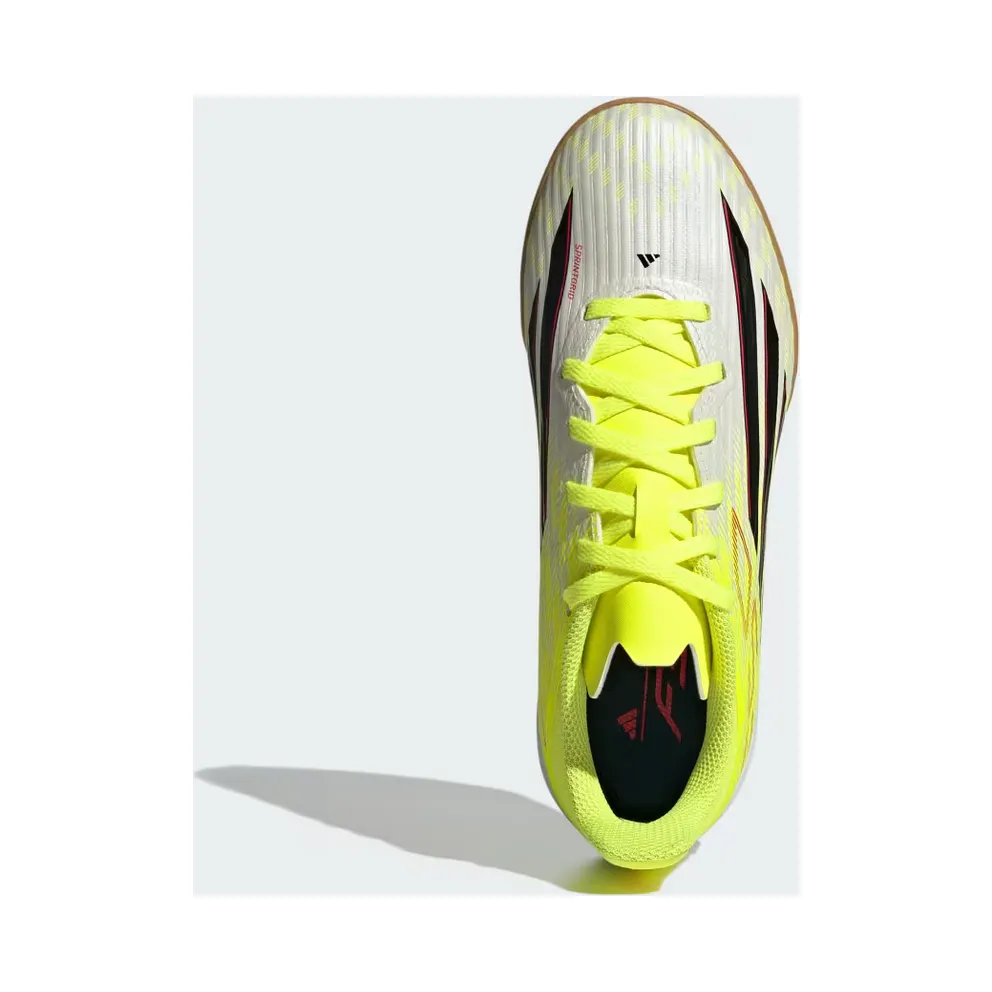 adidas F50 League Indoor Football Shoes Kids “Team Solar Yellow 2 / Core Black / Lucid Red” (JR9019)