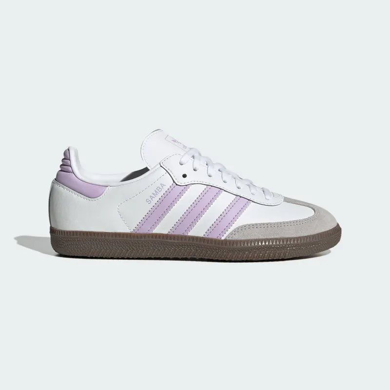 Adidas Samba OG GS “Cloud White / Powder Plum / Gum” (JQ2842)