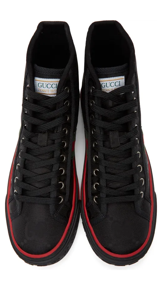 Gucci Black ‘Gucci Tennis 1977’ Off The Grid High-Top Sneakers (628717 H9H80) (5)
