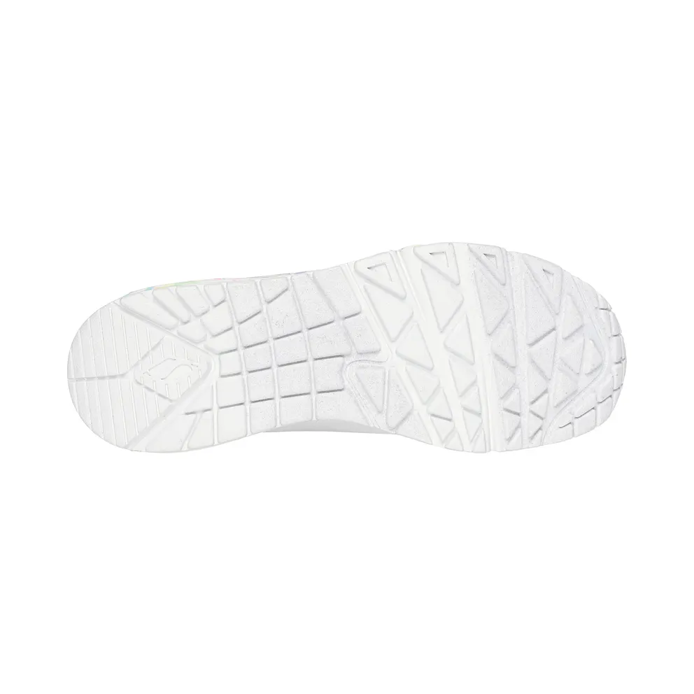 Skechers x JGoldcrown: Uno – Spread the Love – White / Pink Turquoise (155507 WPTQ)