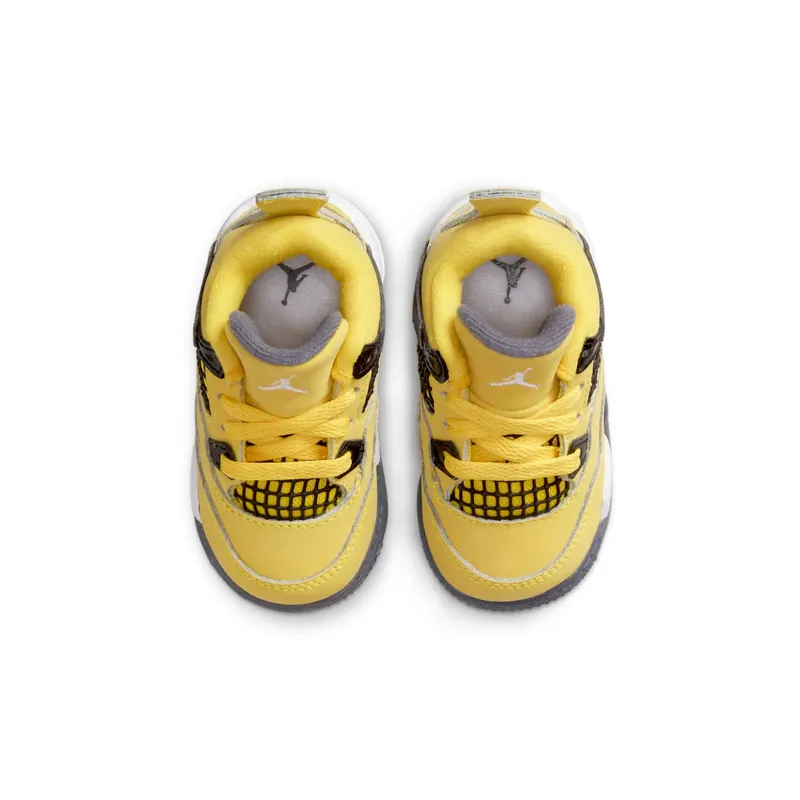 Air Jordan 4 Retro Lightning (TD) (2021) – “Tour Yellow / White-dark Blue Grey” (BQ7670-700)