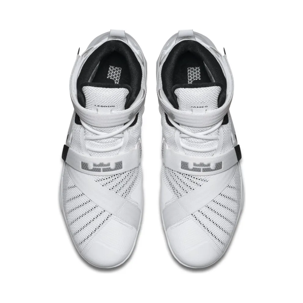 LeBron Soldier 9 White/Black-Metallic Silver (749498-100)