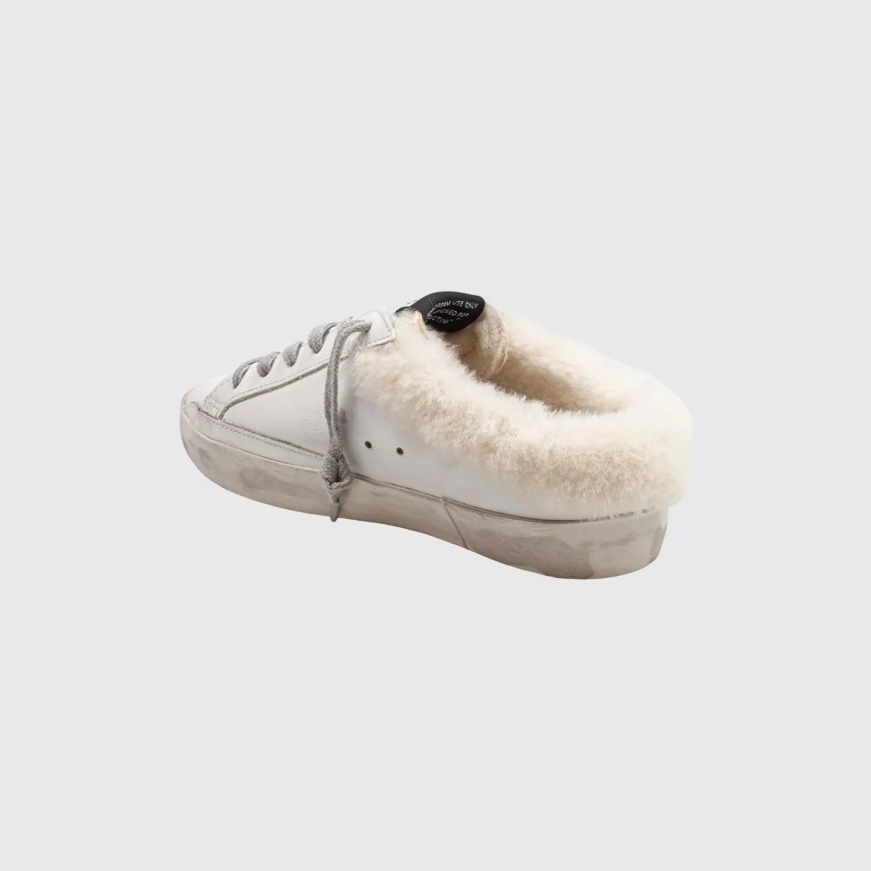 Golden goose Leather Super-Star Sabot Sneakers with Distressed Effect and Glitter Logo White (GWF00110F00712610224) (2)