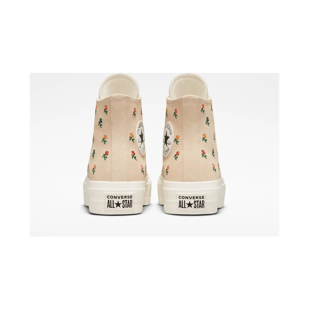 Converse Chuck Taylor All Star Lift Platform Embroidered Roses Farro/egret/midnight Clover