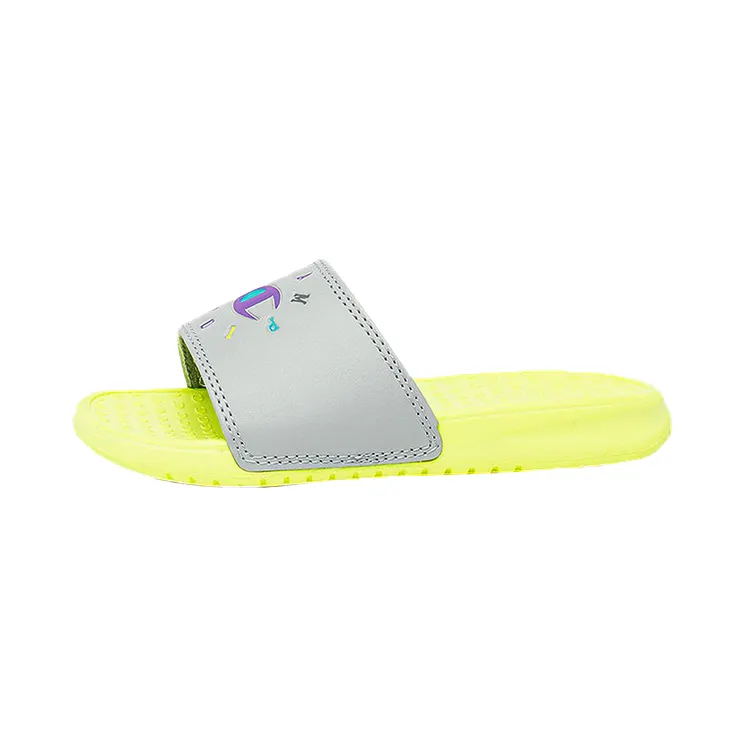 Champion Super Slides Circular PS “Silver Stone / Yellow” (CP101095P)