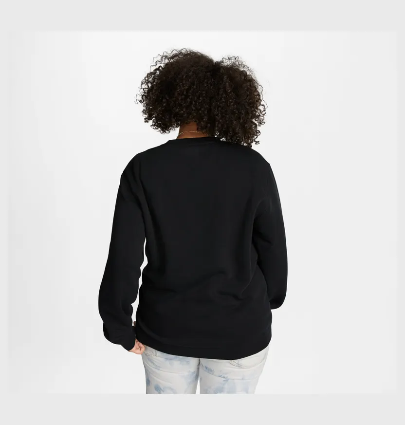Converse Converse Go-To Fleece Crew Sweatshirt met All Star Patch met standaardpasvorm Converse Black