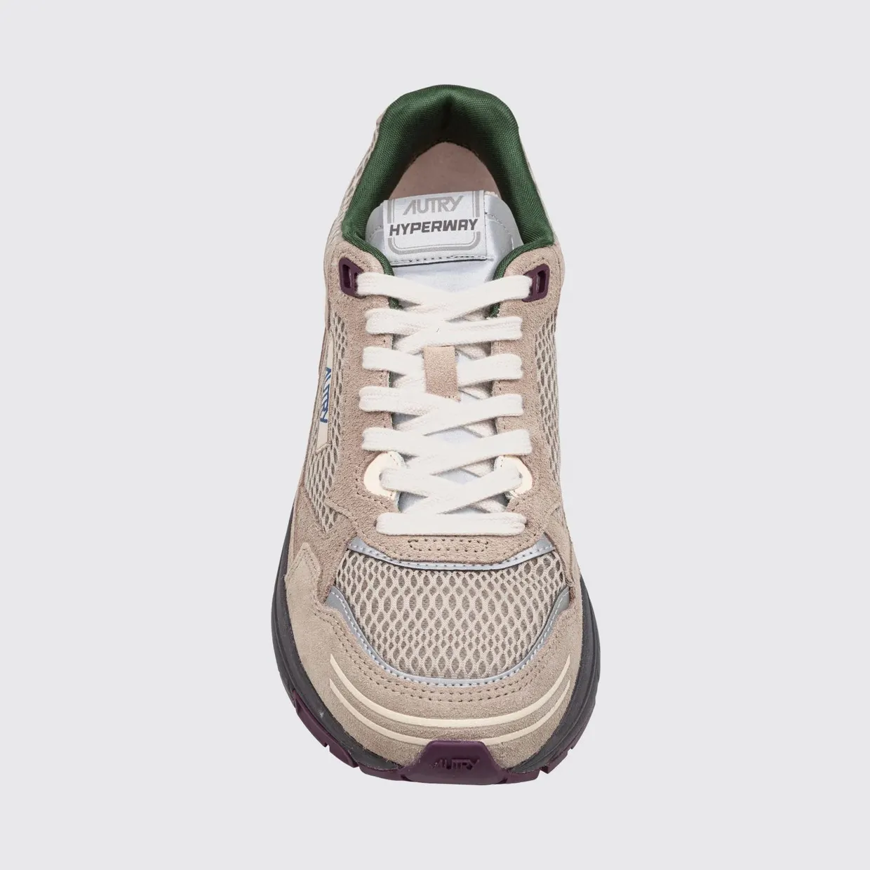 Autry Hyperway Low-Top Sneakers in Leather, Suede and Mesh Brown (HYLMCI07) (2)