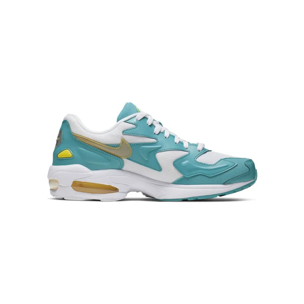 Nike Air Max 2 Light ‘Teal Nebula’ White/Teal Nebula-Metallic Silver-Dynamic Yellow (AO1741-105)