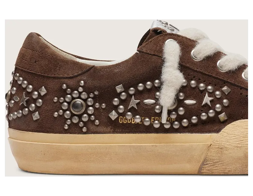 Golden Goose Super-Star Penstar In Brown Suede With Studs (GMF00941.F007633.55100) (4)
