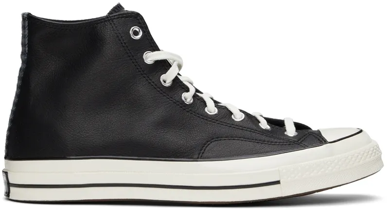 Converse Black Leather Chuck 70 Hi (173129C)