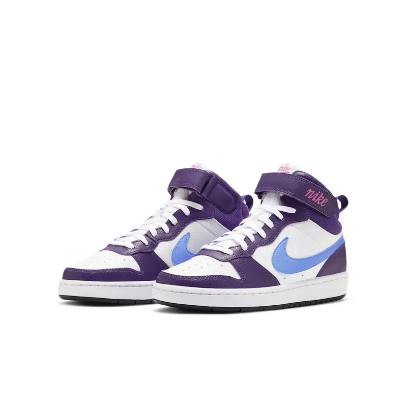 Nike Court Borough Mid 2 White Eggplant Royal Pulse (CD7782-106)