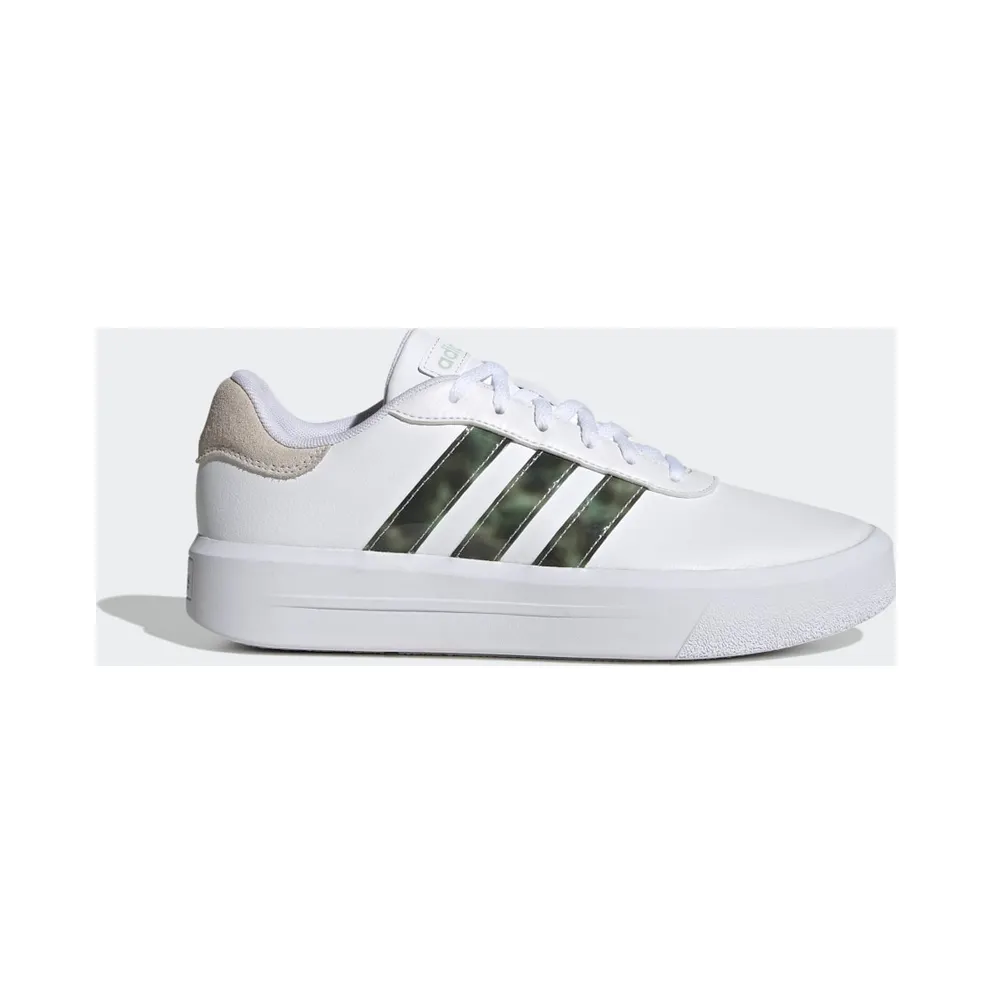 adidas Court Platform Schuh Cloud White / Cloud White / Linen Green (HP9434)