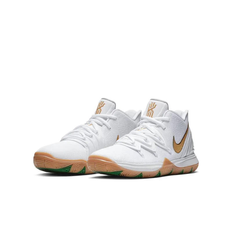 Nike Kyrie 5 Irish (GS) White/Metallic Gold-Pure Platinum (AQ2456-170)