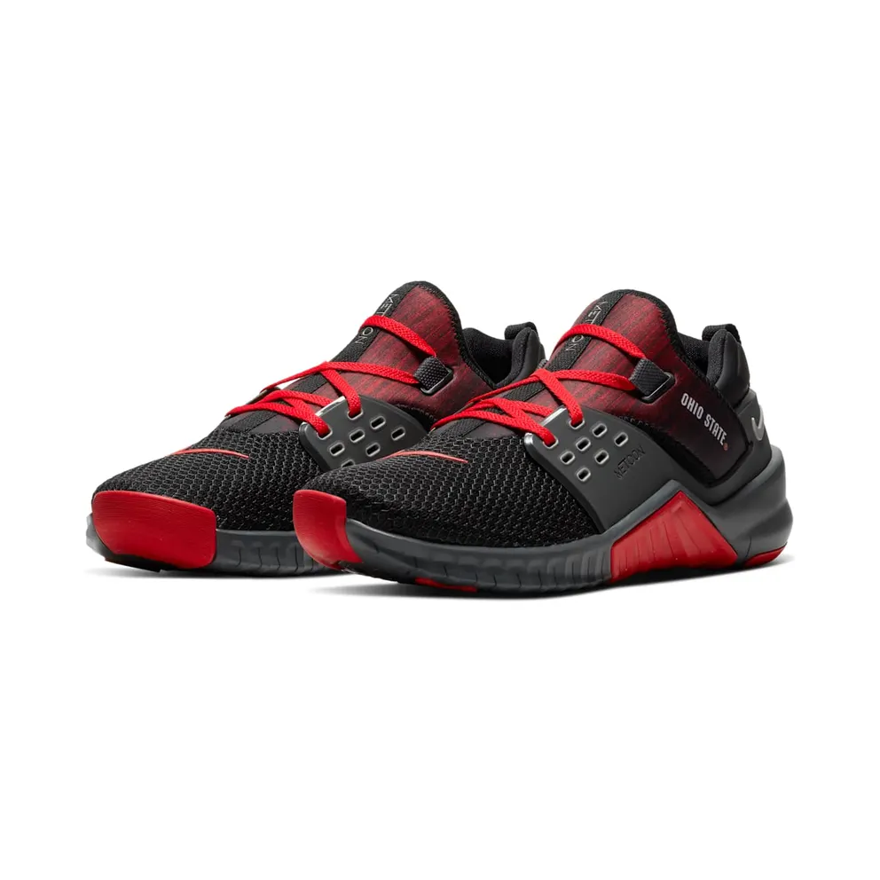 Nike Free X Metcon 2 Ohio State Black/Iron Grey-Pewter Grey-University Red (CQ8646-001)