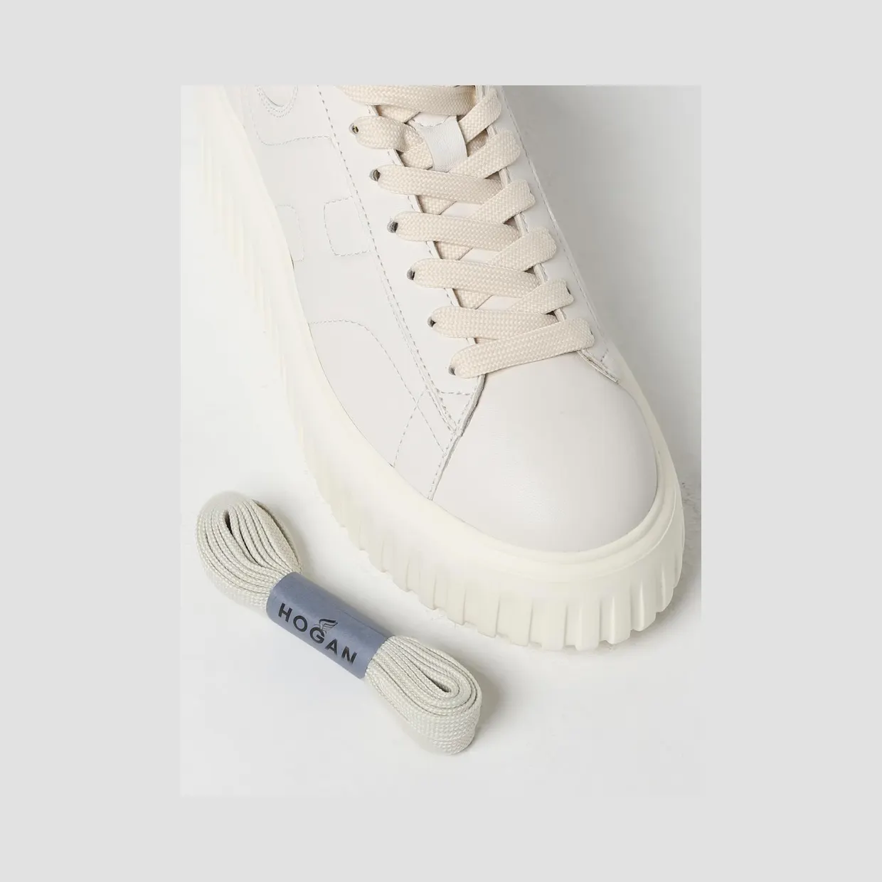 Hogan Nappa Leather Sneakers Yellow Cream (HXW6450FC60LE9B013) (3)