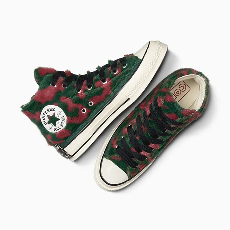 Converse Chuck 70 Luxe Plush Astrodust/Green Envy/Egret (A09503C)