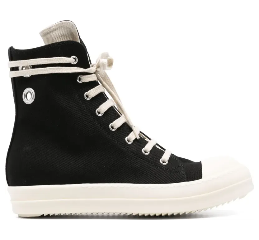 Rick Owens DRKSHDW High-Top-Sneakers mit Ösendetail – Schwarz (DU01E3800DOES1)