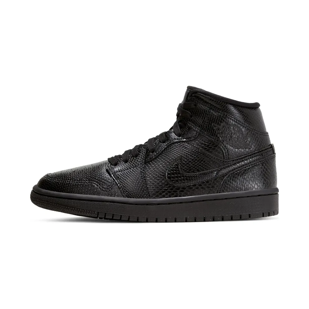 Jordan 1 Mid Black Snakeskin (W)