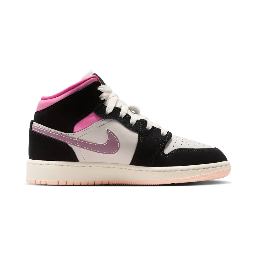 Nike Air Jordan 1 Mid SE “Black / Sail / Pinksicle / University Gold” (II1254-001)