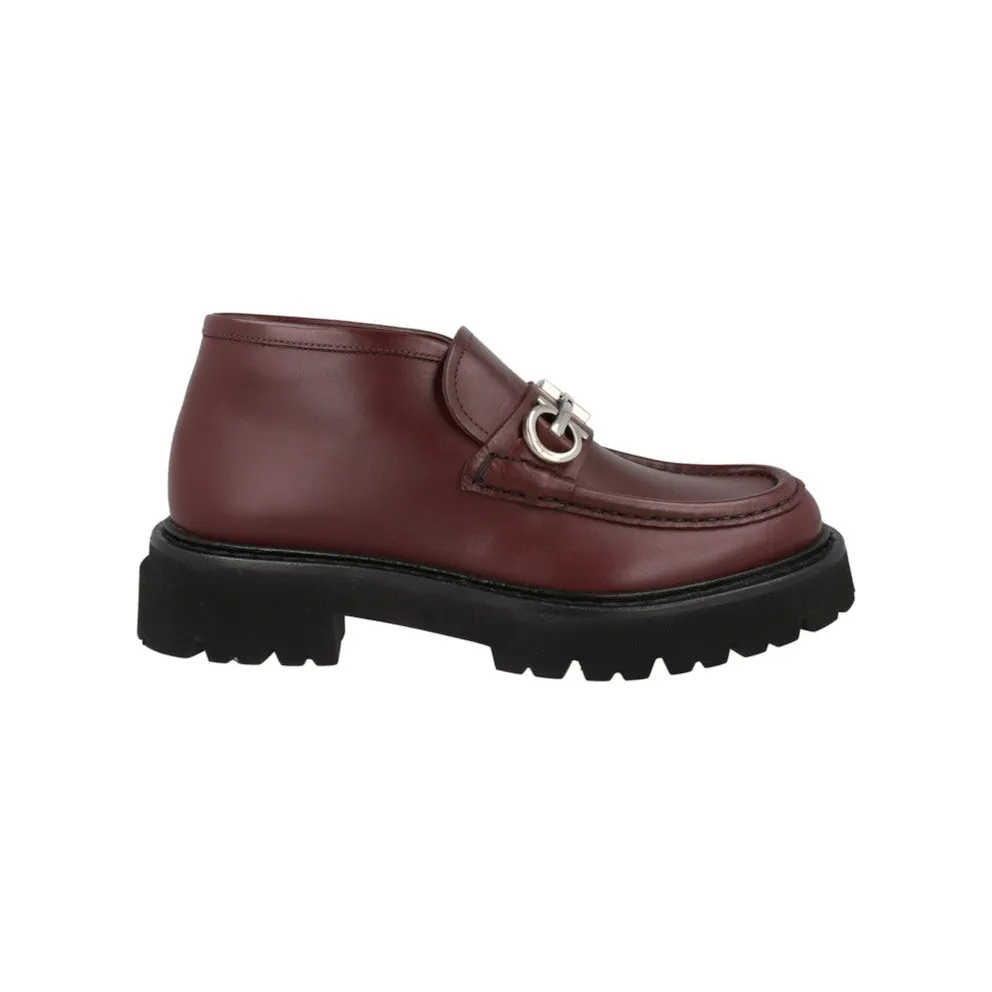Ferragamo Geffer 2 Gancini Ankle Boots Purple (021226-758484-M)