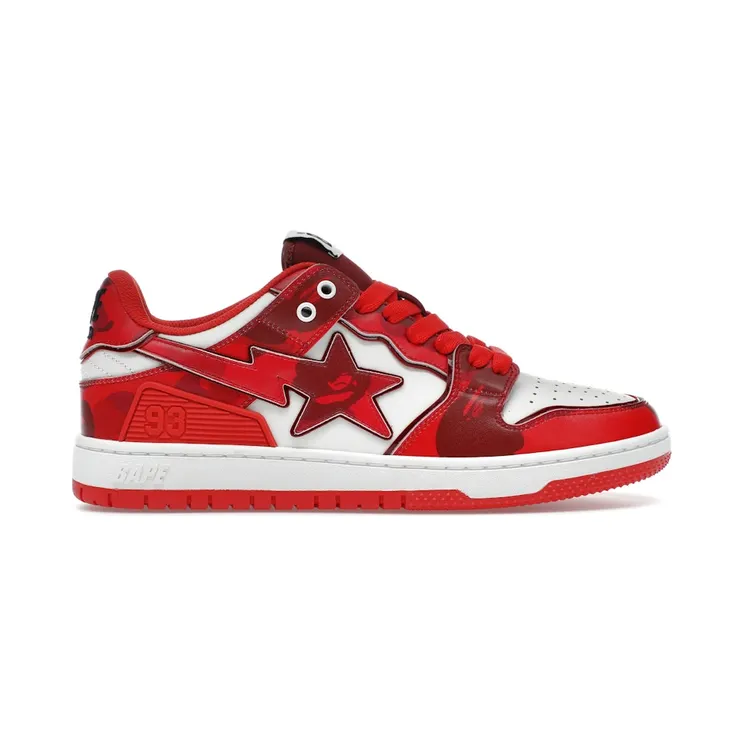 A Bathing Ape Bape SK8 Sta #1 M2 Red Camo (1K80-191-310-RED)