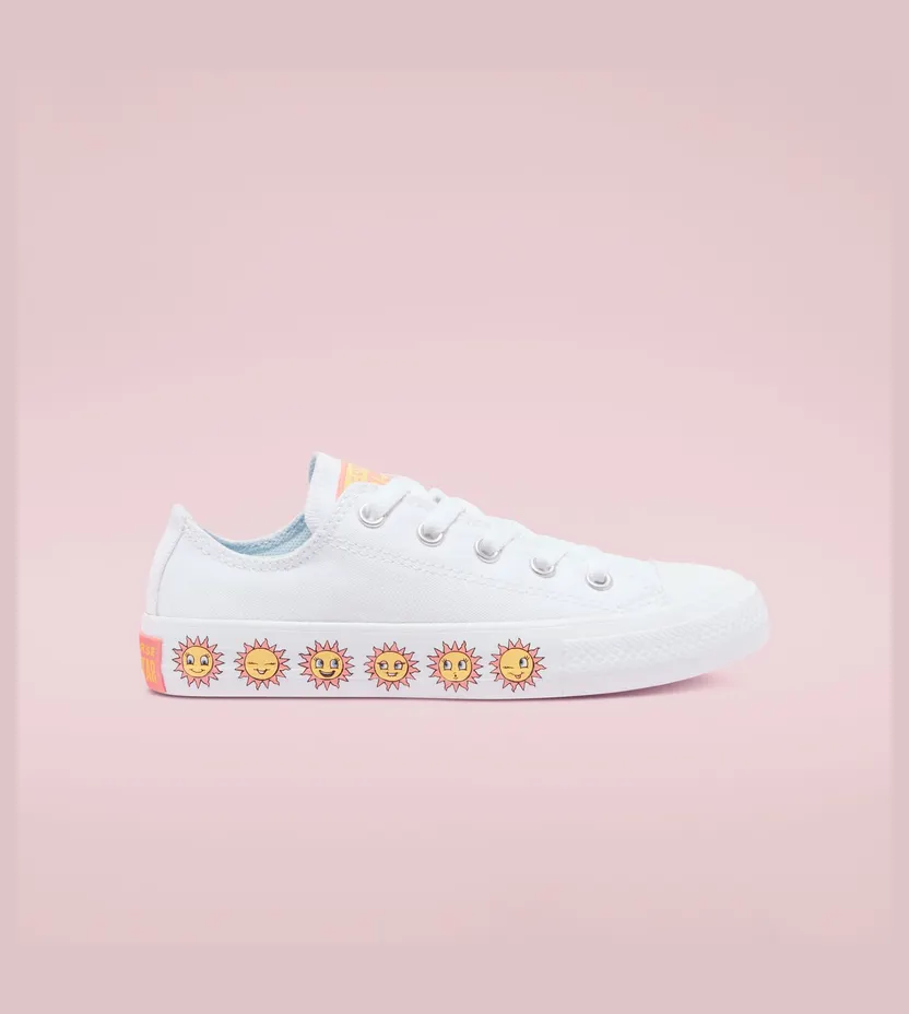 Converse Sun Graphic Chuck Taylor All Star Low Top White/chambray Blue/pink Gaze (670702C)