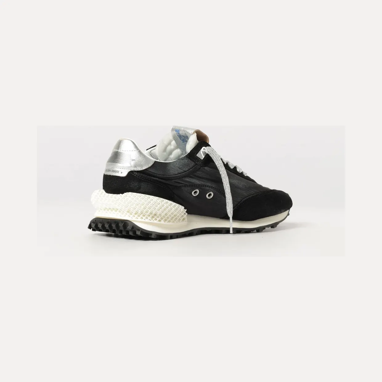 Golden goose Marathon Distressed Effect Nylon and Leather Sneakers Black (GMF00684F00567590179) (2)