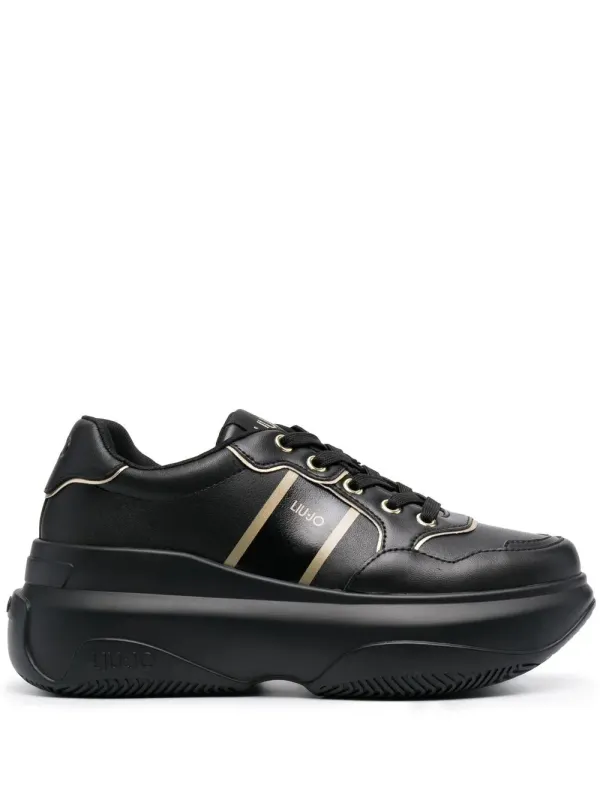 LIU JO June sneakers met plateauzool – Zwart (BF2141P0102)