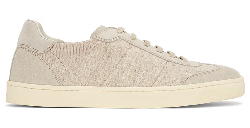 Brunello Cucinelli Taupe Knit Hybrid Sneakers (MZUKSSN286)
