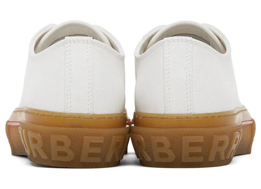 Burberry White Logo Detail Low-Top Sneakers (8052343) (2)