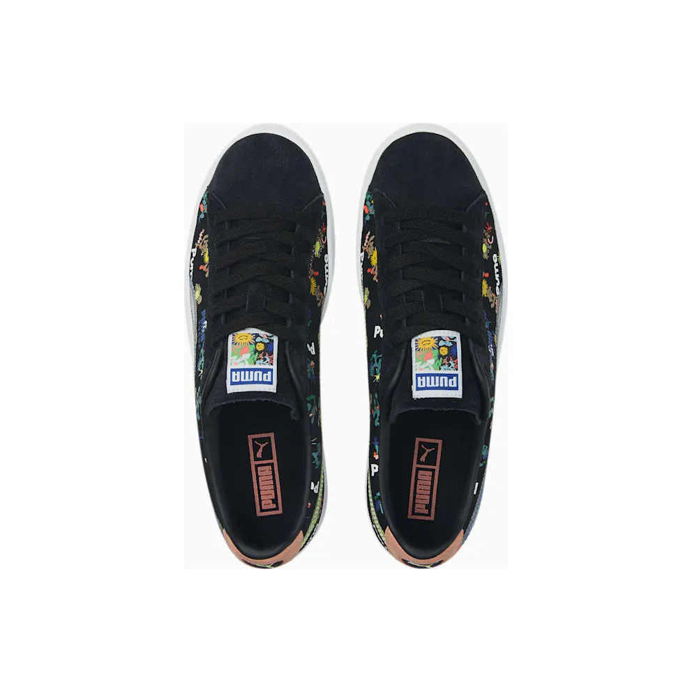 Puma Suede VTG bedrukte White/Pink/Black (384253-01)