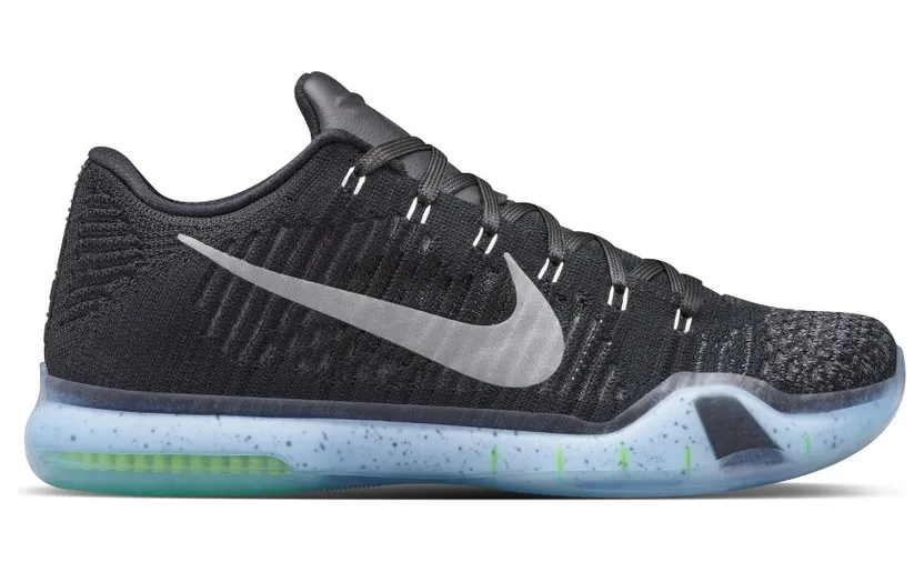 Nike Kobe 10 Elite Low PRM HTM – Black Metallic Silver (805937-002)