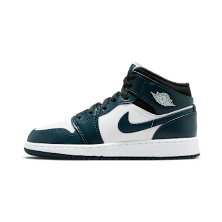 Air Jordan 1 Mid Dark Teal (GS) “Armoury Navy / Black / White” (554725-411)