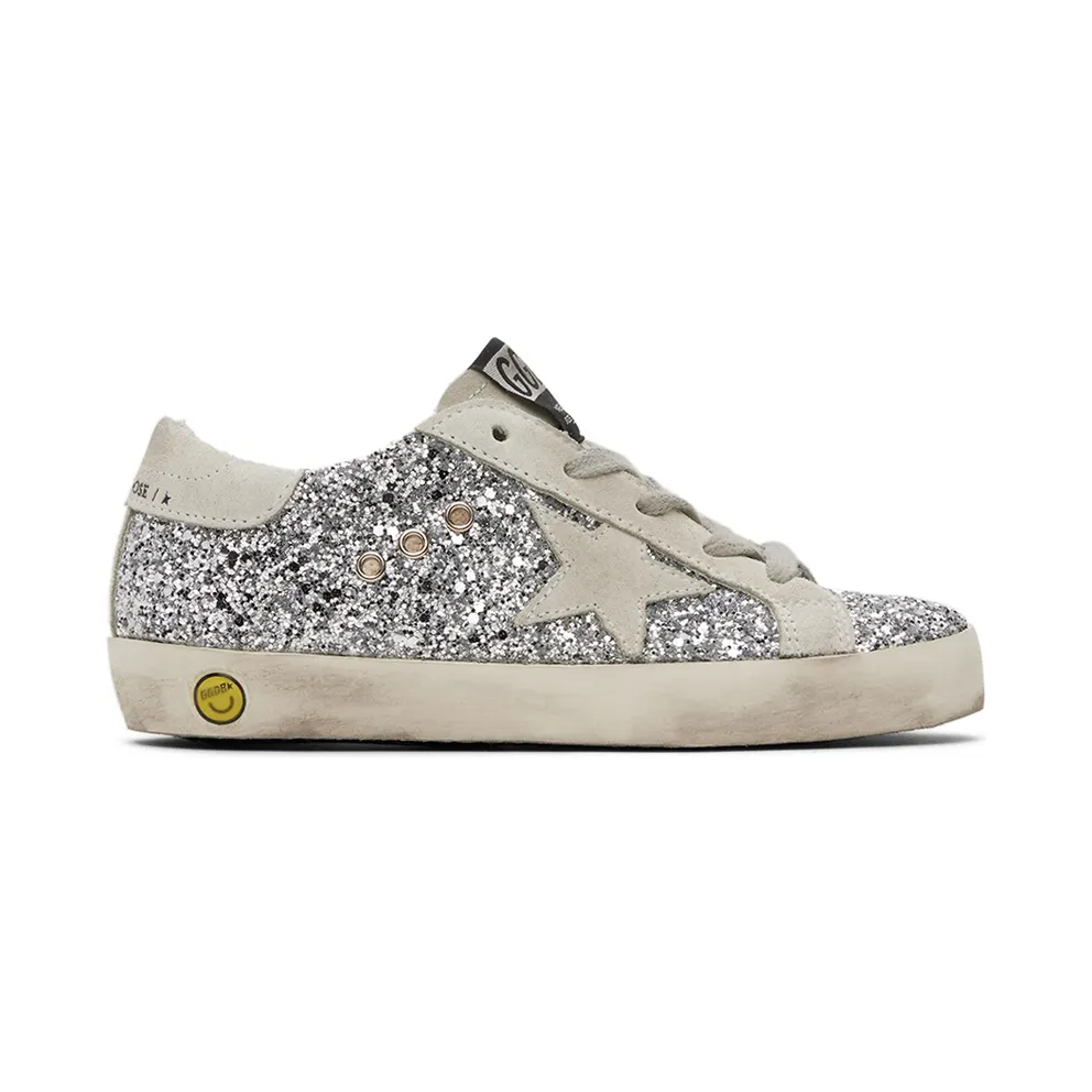 Golden Goose Kids Silver Super-Star Classic Sneakers (GYF00101.F000416.70136)