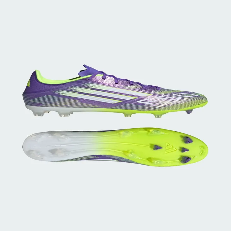 adidas F50 League Firm/multi-ground Boots “Purple Rush / Cloud White / Lucid Lemon” (JI0003)