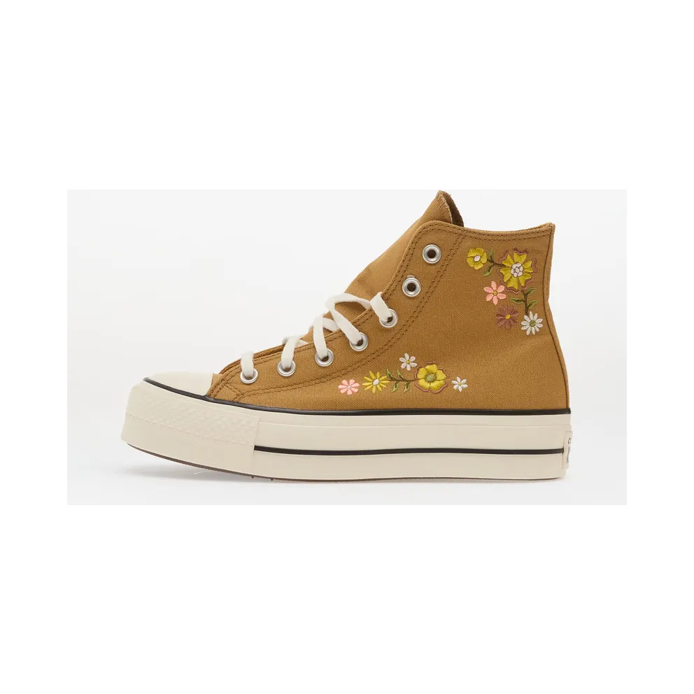 Sneakers Chuck Taylor All Star Lift Embroidered Flowers – Converse Honey Stick/ Egret (A17614C)