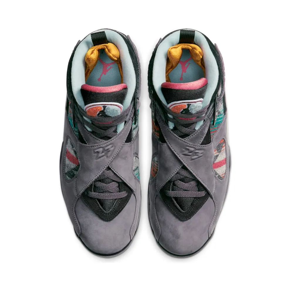 Jordan 8 Retro N7 (2019) Thunder Grey/Light Graphite-Gold Suede-Black (CQ9601-001)