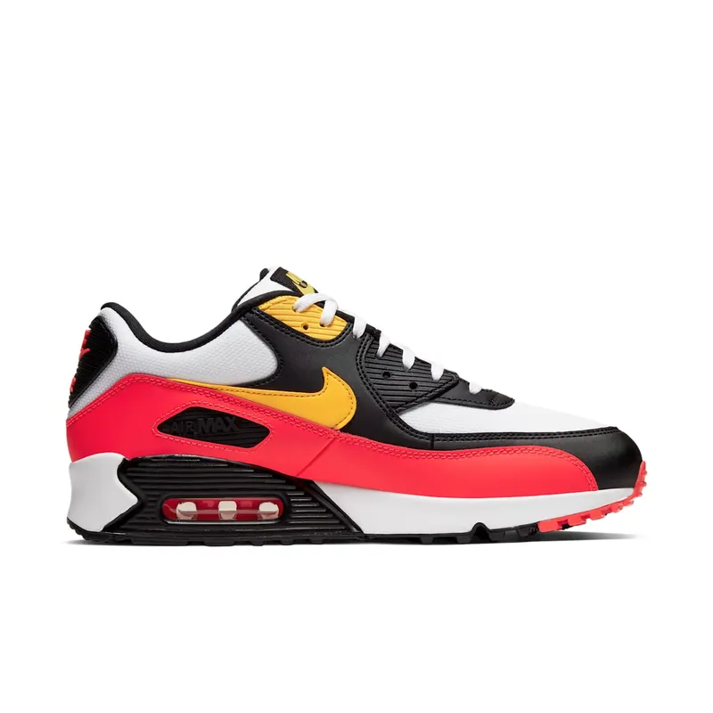 Nike Air Max 90 White Yellow Black Crimson (2019) (AJ1285-109)