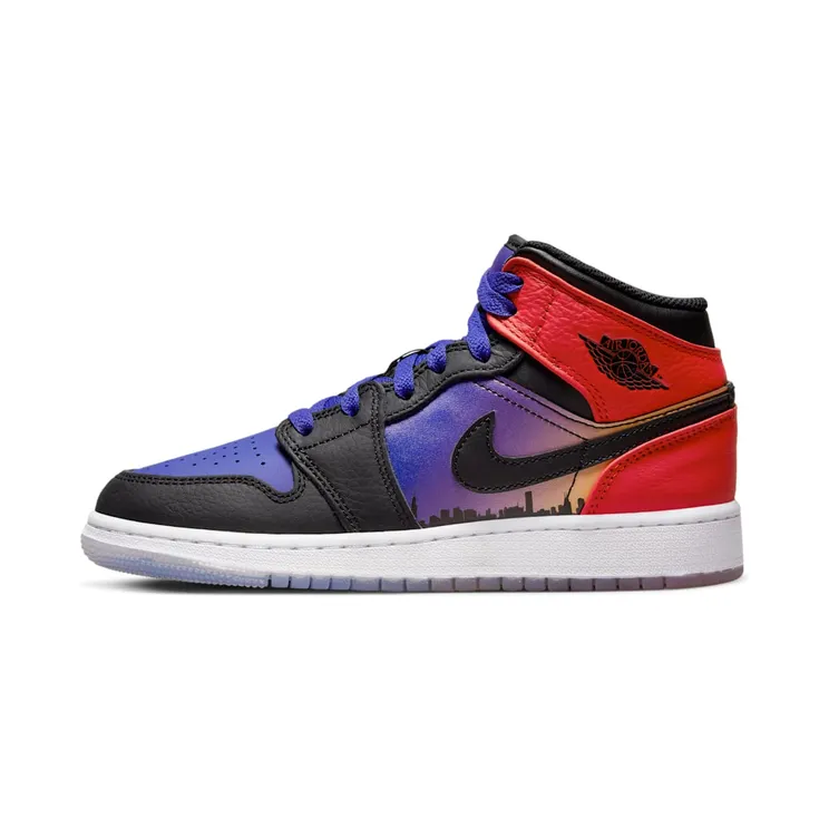 Air Jordan 1 Mid SS GS Skyline “Concord / University Red / Psychic Purple / Black” (DX4379-400)
