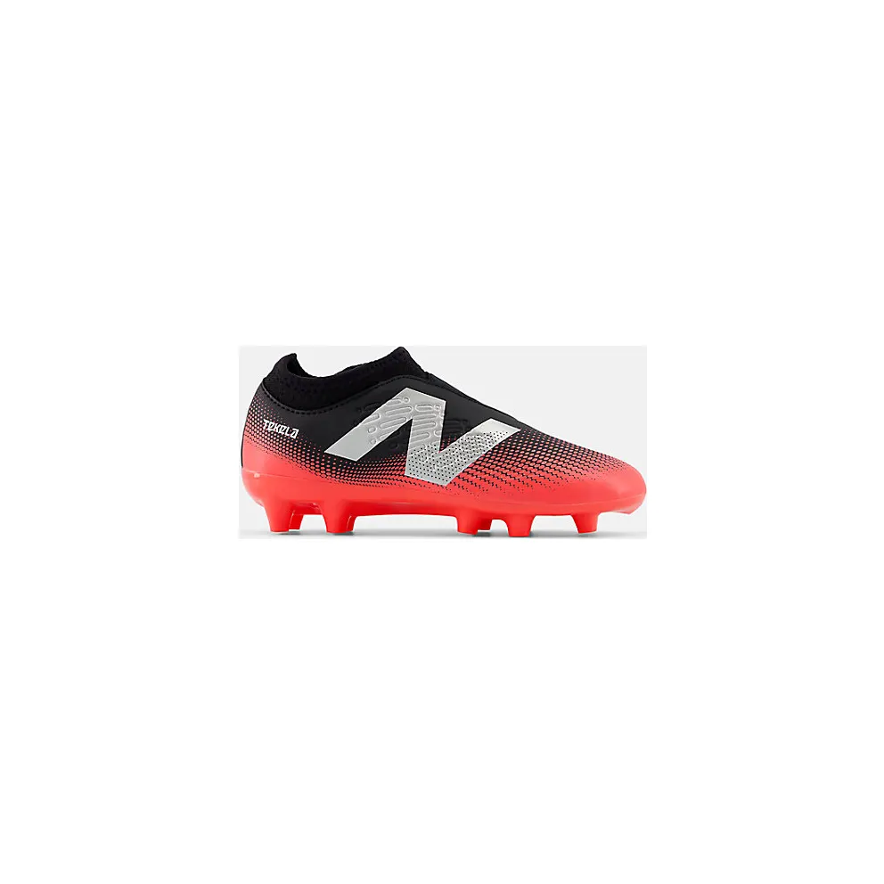 New Balance Tekela Magique V4+ Junior FG Black Energy Red Metallic Silver (GS/PS) (SJT3FR45)
