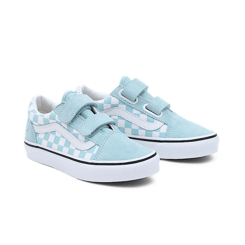 Vans Old Skool V Color Theory GS “Checkerboard Canal Blue” (VN0A38HDH7O)