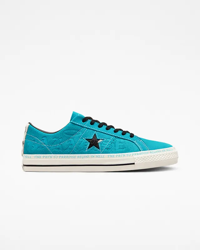 Converse x Sean Pablo One Star Pro OX *Rapid Teal* Rapid Teal / Black / Egret (173215C)