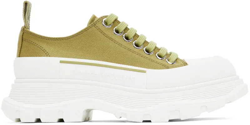 Alexander McQueen White & Pink Tread Slick (697072W4U31)