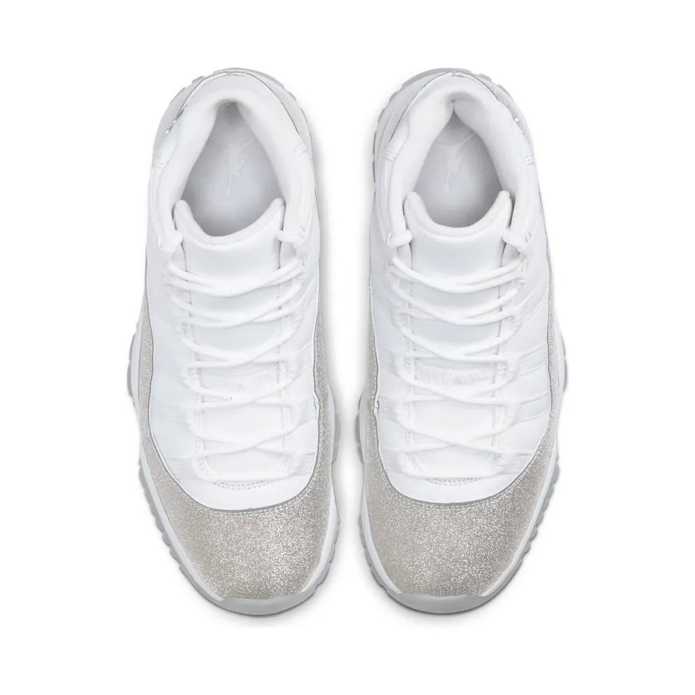 Air Jordan Womens Nike AJ XI 11 White Metallic Silver (2019) (AR0715-100)