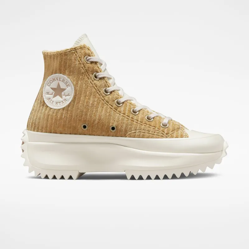Converse Run Star Hike Platform Striped Knit Nomad Khaki/desert Sand/egret (A03253C)